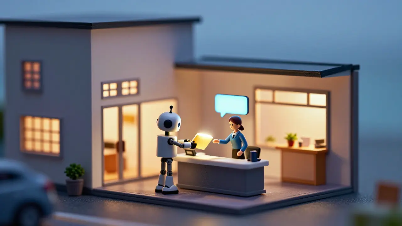 AI 客服先接待并整理需求，复杂问题带着完整对话转给人工